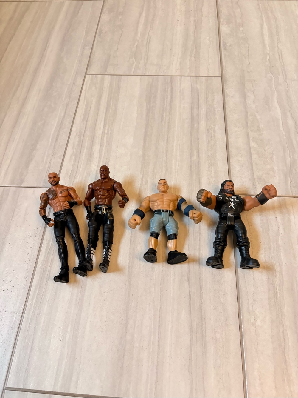 Lot of 4 Kids Wrestling Action Figures